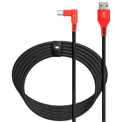 Logiix Piston Connect XL Play USB-A to USB-C Gaming Cable - Black/Red - 3m - LGX-13105