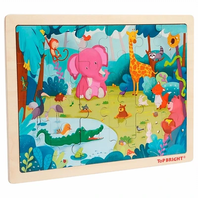 Top Bright Forest Animals Puzzles - 24 Piece