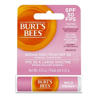 Burt's Bees Tinted Lip Balm - SPF 30 - Wild Peony - Single
