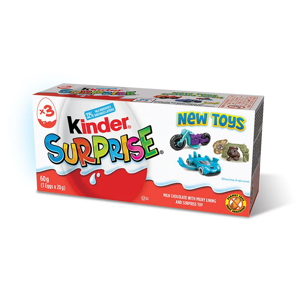 Kinder Surprise Milk Chocolate Eggs with Toys - Classic - 3s/60g