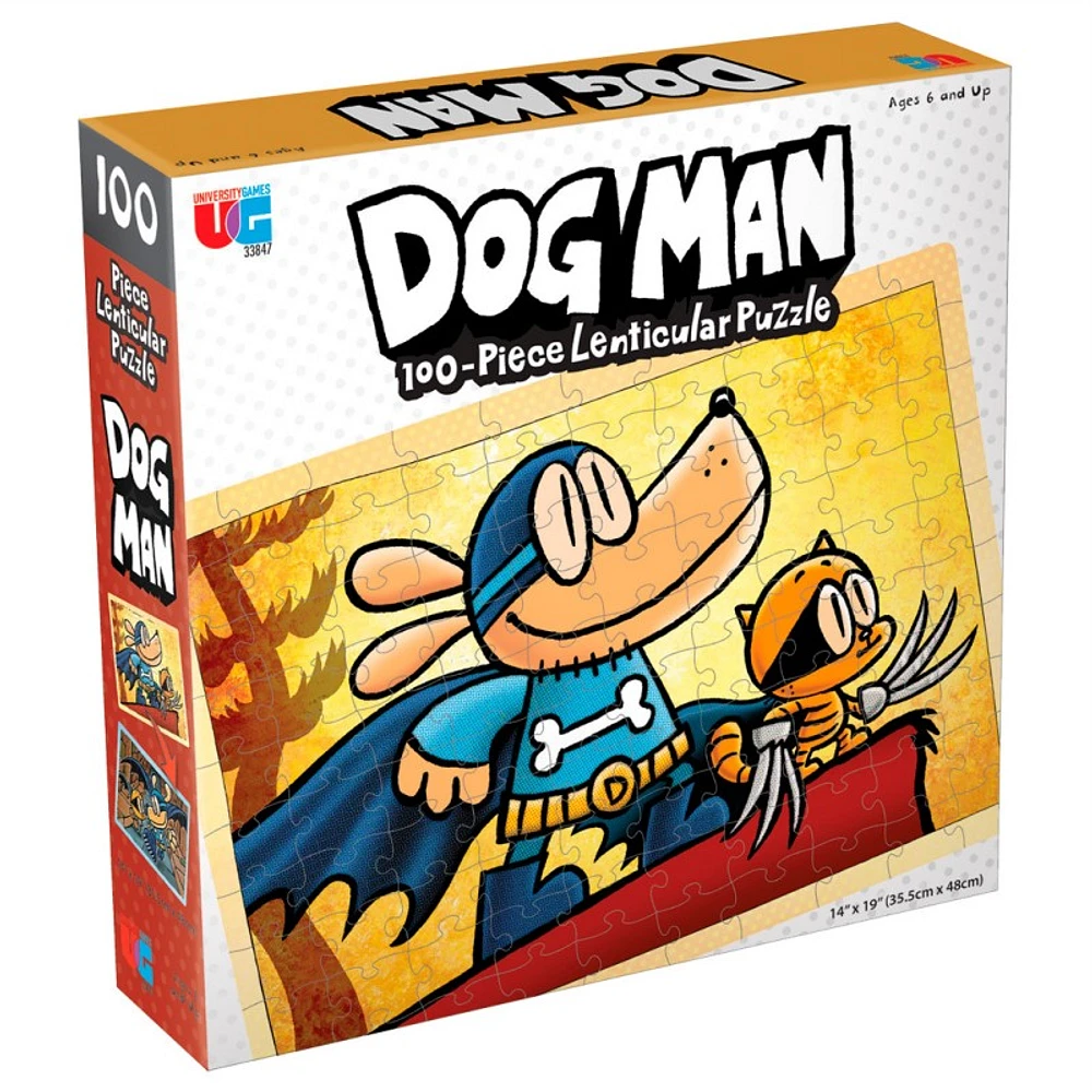 University Games Dog Man Lenticular Puzzle - 100pce