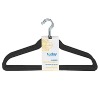 Today by London Drugs Flocked Suit Hanger - Black - 10pk