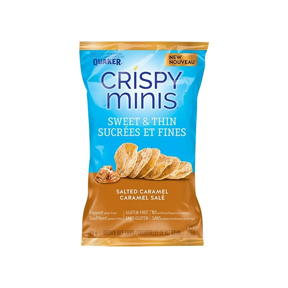 Quaker Crispy Minis Sweet & Thin Salted Caramel Brown Rice Chips - 90g