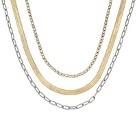 Steve Madden Stone Necklace Set - Crystal