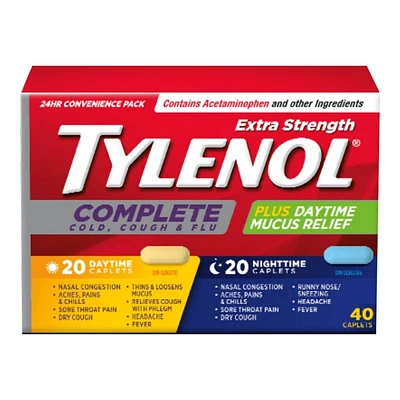 Tylenol* Complete Cold, Cough and Flu Caplets - 40's� �