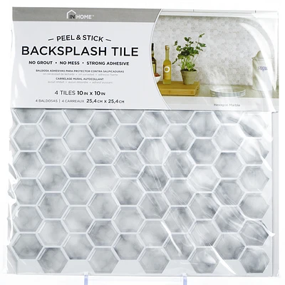 Hexagon Marble Peel Stick - 4's