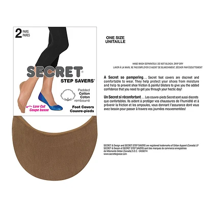 Secret Step Saver Foot Cover - Nude - 2 pair