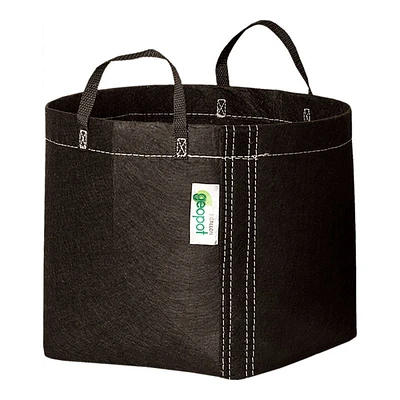 GeoPot Carrying Bag with Handles for Plants - Black - 11.4L