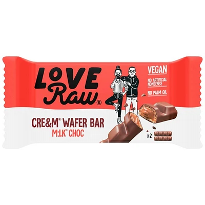 Love Raw Cream Wafer Bar - Milk Chocolate - 43g