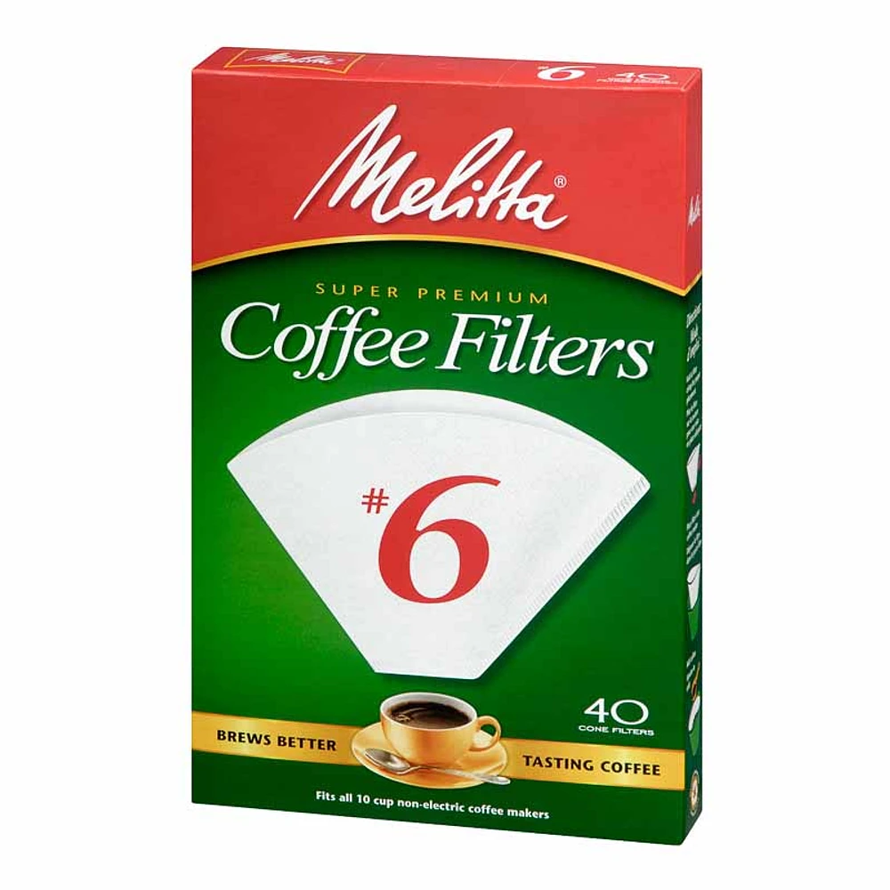 Melitta Coffee Filters - No.6 - White - 40s