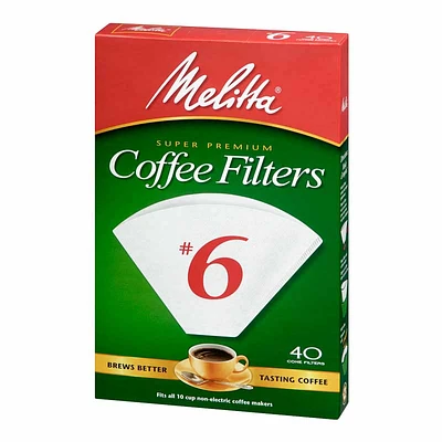 Melitta Coffee Filters - No.6 - White - 40s