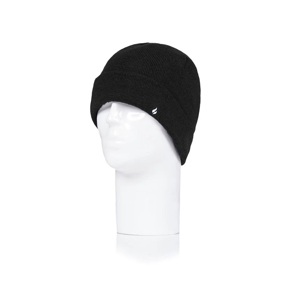 Heat Holders Men's Roll Edge Toque - Black - One Size