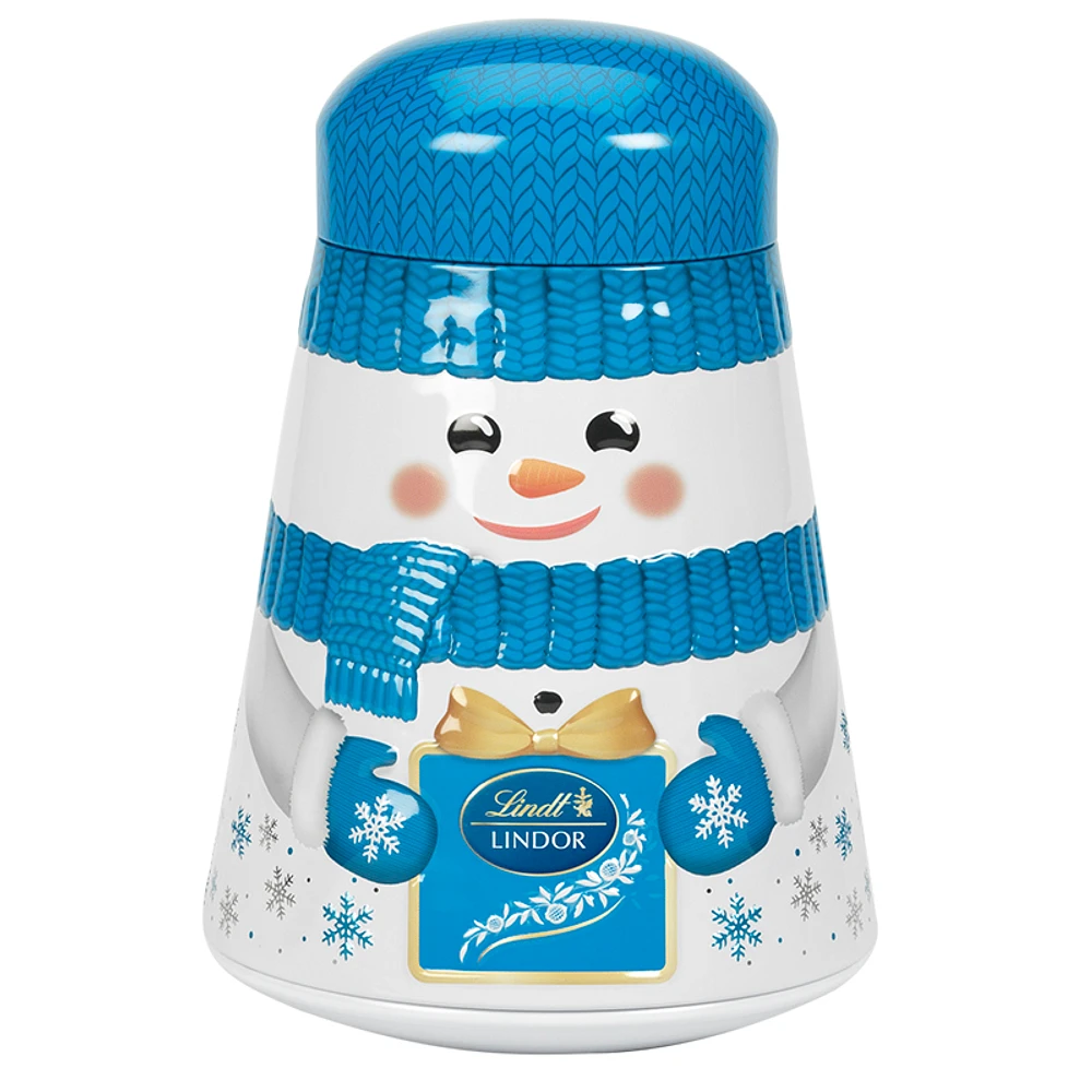 Lindt Lindor Snowman Tin Chocolate - Assorted - 240g