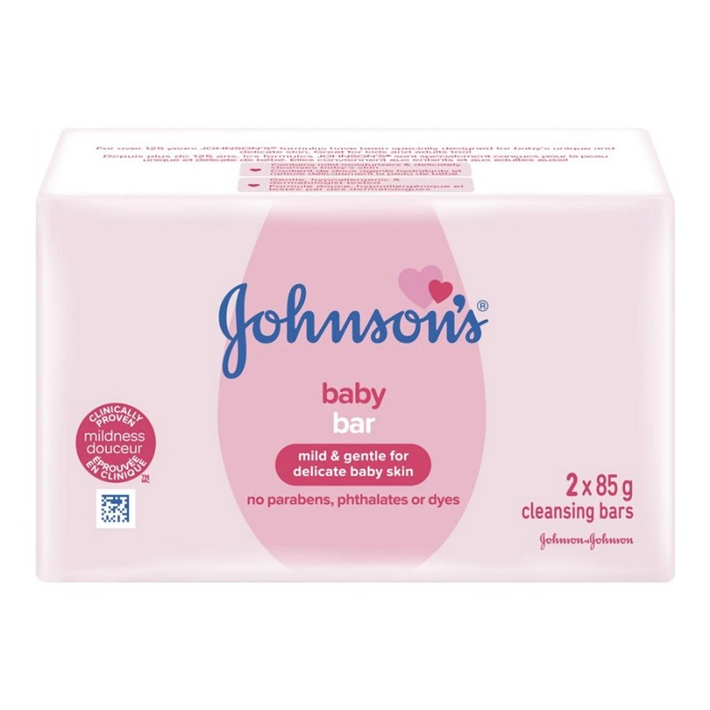 Johnson's Baby Bar Soap - 2 x 85g