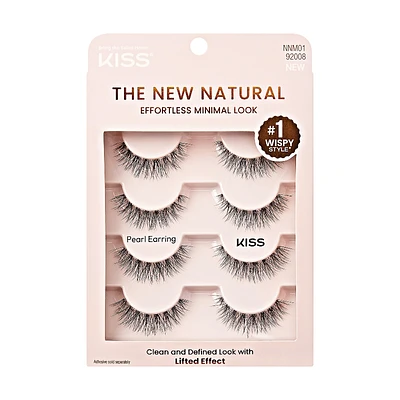 KISS The New Natural Pearl Earring False Lashes - 4 pairs