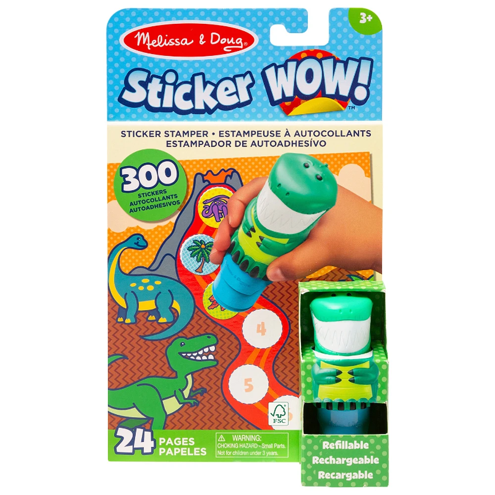 Melissa & Doug Sticker Wow! - Dinosaur - 24 Pages