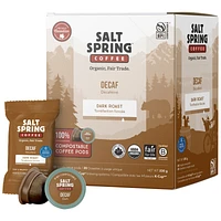 Salt Spring Decaf Dark Pods Coffee - 20's