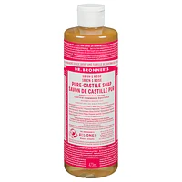 Dr. Bronner's 18-in-1 Pure-Castile Liquid Soap - Rose - 473ml