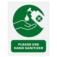 Avery Self-Adhesive Vinyl Sign - Please Use Hand Sanitiser - 216 x 279mm/5pk