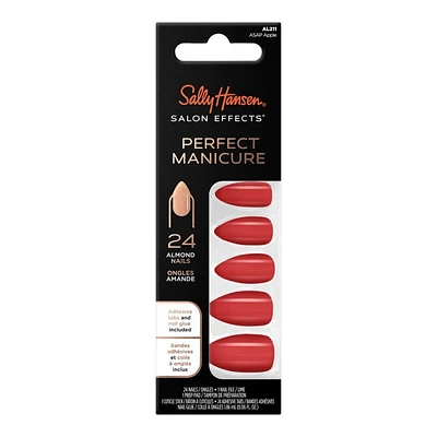 Sally Hansen Salon Effects Perfect Manicure False Nails Kit - Almond - Asap Apple (211) - 24's