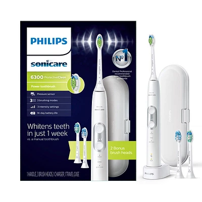 Philips Sonicare ProtectiveClean 6300 Rechargeable Electric Toothbrush - White - HX6463/50