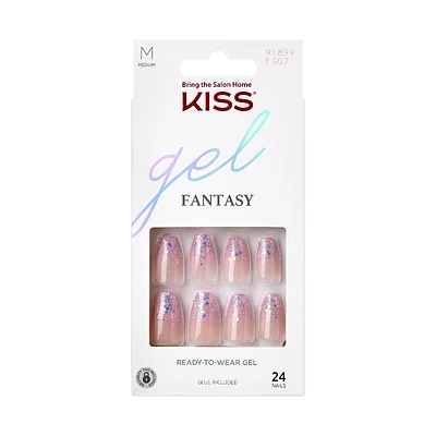 Kiss gel FANTASY False Nails Kit - Medium - Coffin - Winter Sparks - 28's