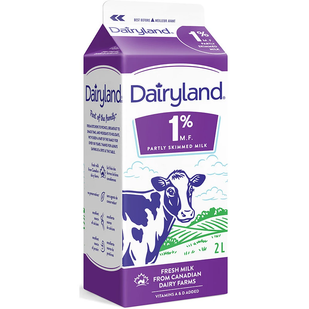 Dairyland 1% Milk Carton - 2L