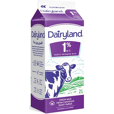 Dairyland 1% Milk Carton - 2L