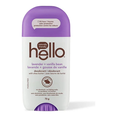 Hello Lavender+Vanilla Bean Deodorant - Shea Butter - 73g