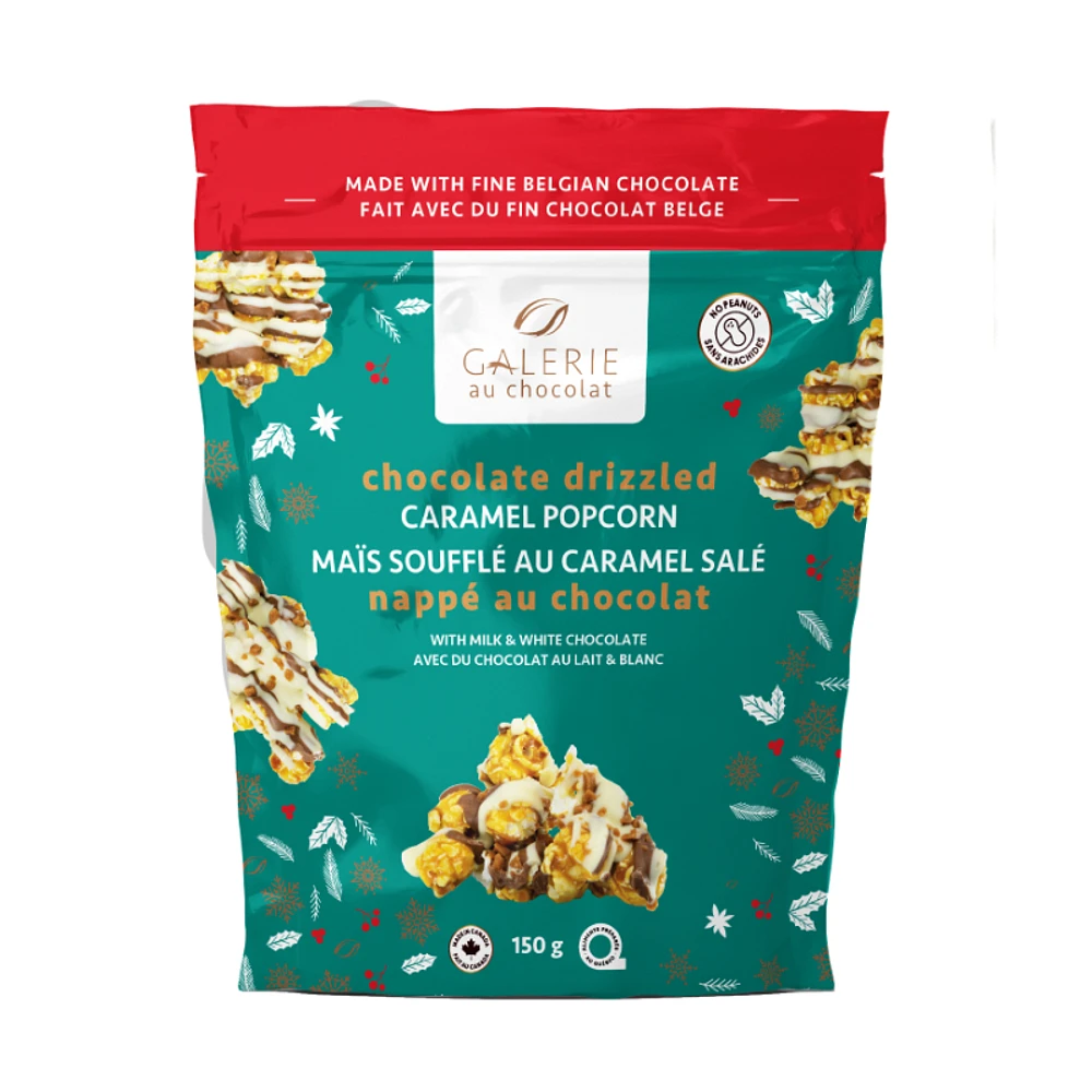 Galerie au Chocolat Chocolate Drizzled Caramel Popcorn - 150g