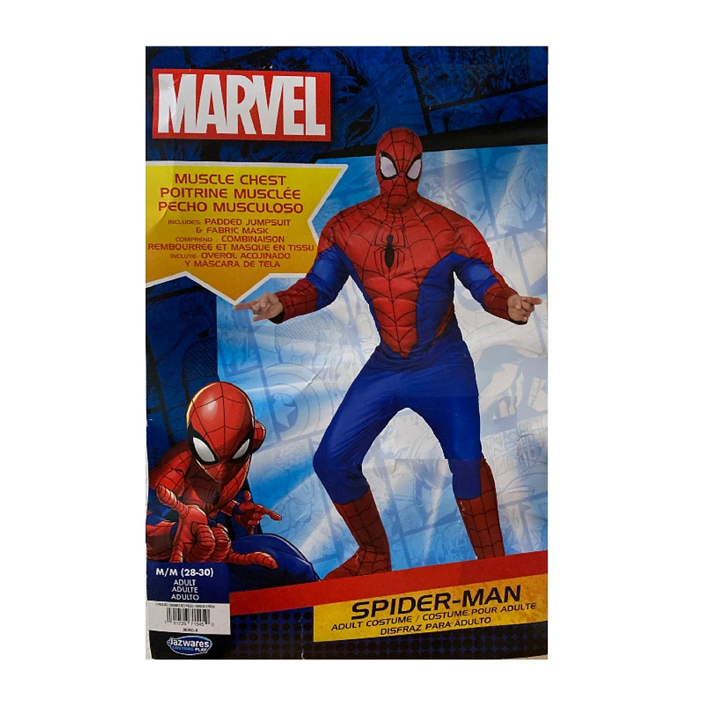 Marvel Spider-Man Muscle Chest Adult Halloween Costume - Men