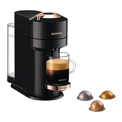 Nespresso Vertuo Next Coffee Machine by De'Longhi - Black/Rose Gold - ENV120BCA