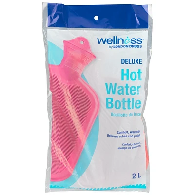 Wellness by London Drugs Deluxe Hot Water Bottle - Red