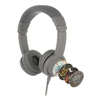 Onanoff BuddyPhones Explore+ On-Ear Kids Headphones with Mic - Grey Matter - ONOBPEXPLOREPGREY