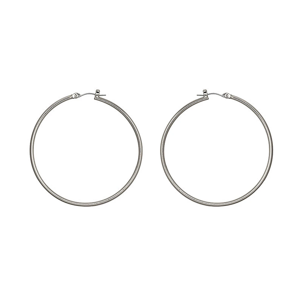 Nine West Large Basic Hoop Earrings