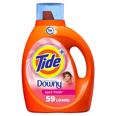 Tide + Downy Liquid Laundry Detergent - April Fresh - 2.72L