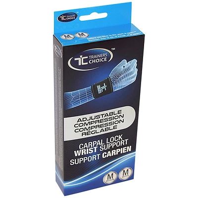 Trainer's Choice Adjustable Compression Carpal Lock Wrist Support - Medium