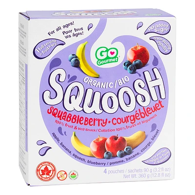 Kids Gourmet Squoosh - Squabbleberry - 4 x 90g