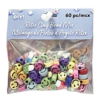 Cousin DIY! Retro Clay Bead Mix - 60 piece - 3.15 x 1.2 x 3.9 Inches