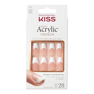 Kiss Salon Acrylic False Nails Kit - Je t'aime