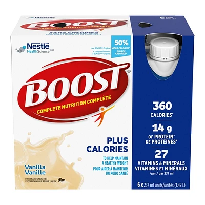 BOOST Plus Calories Protein Drink - Vanilla - 6 x 237ml