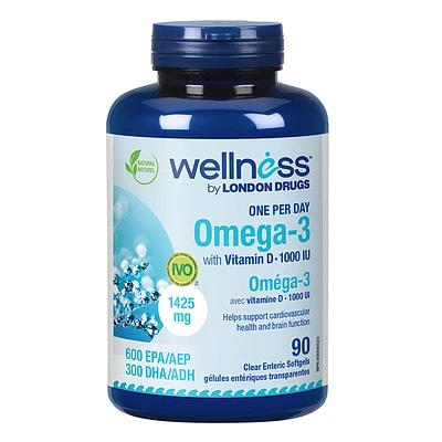 Wellness by London Drugs Omega-3 with Vitamin D - 90s