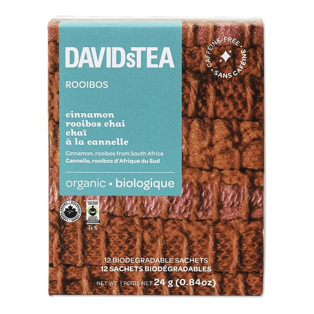 DAVIDsTEA Rooibos Tea - Cinnamon Rooibos Chai - 12's
