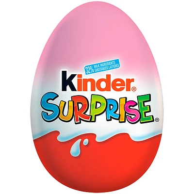 Kinder Surprise Milk Chocolate Egg with Toy - Pink - 20g