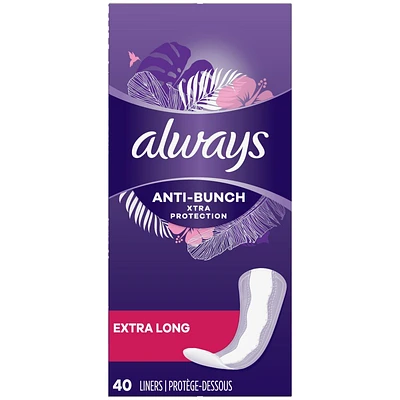 Always Xtra Protection Daily Liners - Extra Long - 40's