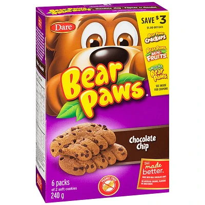 Dare Bear Paws - Chocolate Chip - 240g