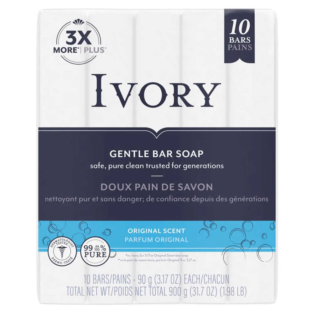 Ivory Bar Soap - Simply Ivory - 10 x 90g