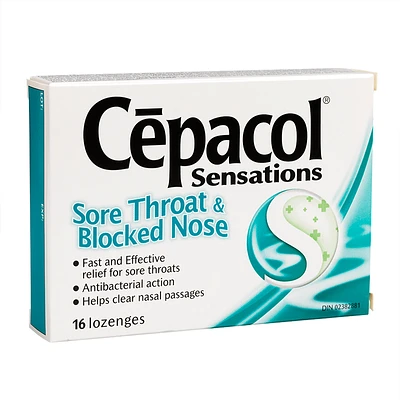 Cepacol Sensations Lozenges Sore Throat and Nose  - 16s