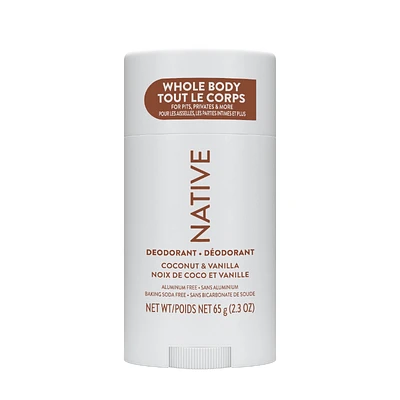 Native Whole Body Deodorant Stick - Coconut & Vanilla - 65g