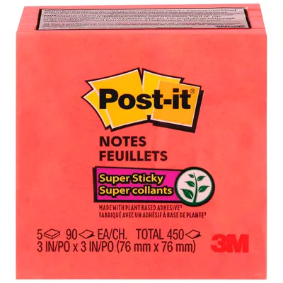 3M Post-it Super Sticky Notes - Red